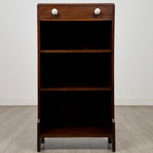 ANTIQUE 20TH CENTURY SMALL OPEN BOOKCASE IN OAK - ADDITIONAL PHOTO 1