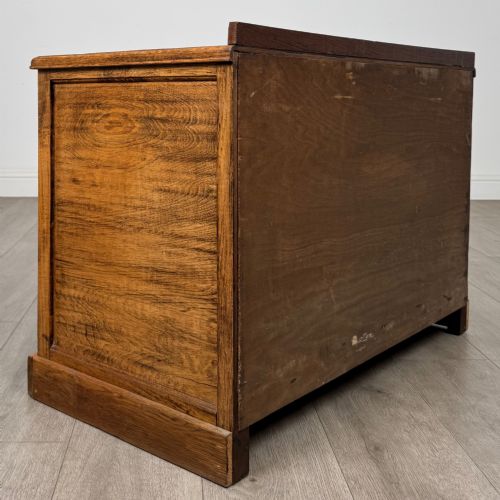 ANTIQUE 20TH CENTURY LOW CHEST OF DRAWERS IN OAK - ADDITIONAL PHOTO 3