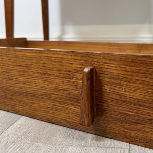 ANTIQUE 20TH CENTURY ART DECO STYLE BUREAU IN OAK - ADDITIONAL PHOTO 12