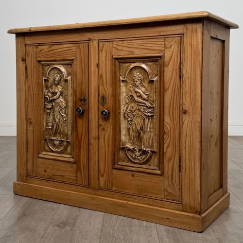 ANTIQUE 20TH CENTURY GOOD QUALITY CUPBOARD IN PINE - ADDITIONAL PHOTO 2