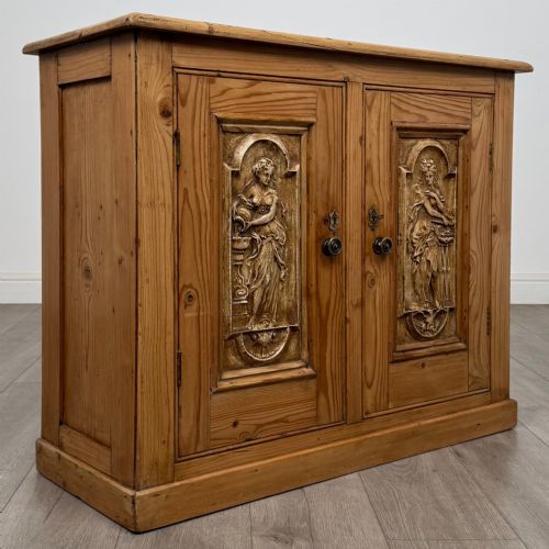 ANTIQUE 20TH CENTURY GOOD QUALITY CUPBOARD IN PINE - ADDITIONAL PHOTO 8