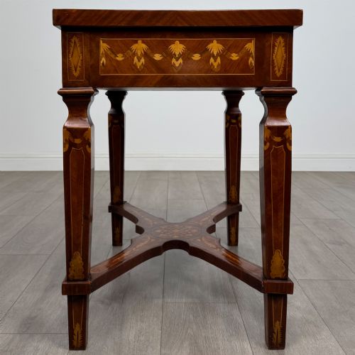 ANTIQUE 20TH CENTURY INLAID SIDE TABLE IN MAHOGANY - ADDITIONAL PHOTO 2