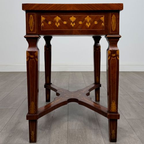 ANTIQUE 20TH CENTURY INLAID SIDE TABLE IN MAHOGANY - ADDITIONAL PHOTO 6