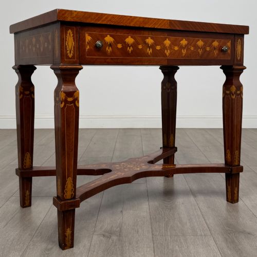 ANTIQUE 20TH CENTURY INLAID SIDE TABLE IN MAHOGANY - ADDITIONAL PHOTO 7