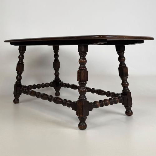 ANTIQUE 20TH CENTURY SMALL COFFEE TABLE IN ELM - ADDITIONAL PHOTO 3
