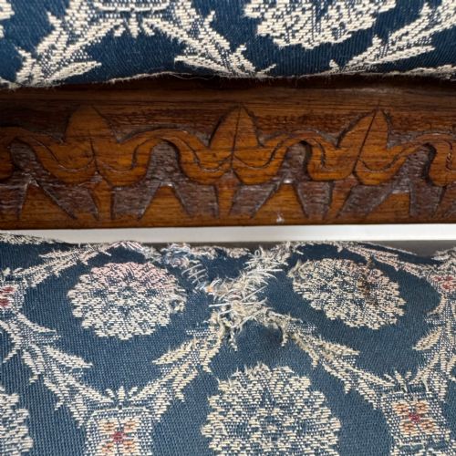 ANTIQUE 19TH CENTURY VICTORIAN CARVED OAK BENCH - ADDITIONAL PHOTO 10
