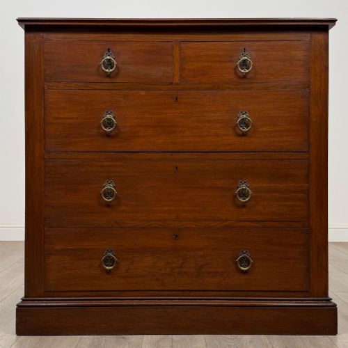 antique 20th century edwardian chest of drawers in oak - CATEGORY: ANTIQUE CHEST OF DRAWERS - DATED EDWARDIAN