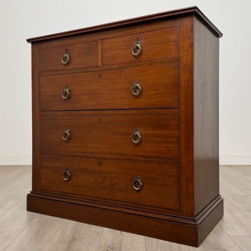 ANTIQUE 20TH CENTURY EDWARDIAN CHEST OF DRAWERS IN OAK - ADDITIONAL PHOTO 1