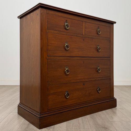 ANTIQUE 20TH CENTURY EDWARDIAN CHEST OF DRAWERS IN OAK - ADDITIONAL PHOTO 7