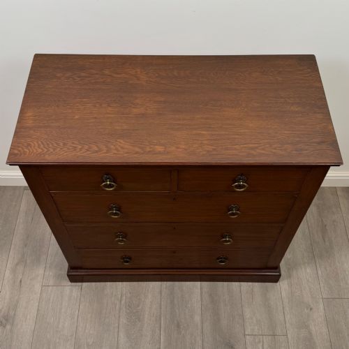 ANTIQUE 20TH CENTURY EDWARDIAN CHEST OF DRAWERS IN OAK - ADDITIONAL PHOTO 8