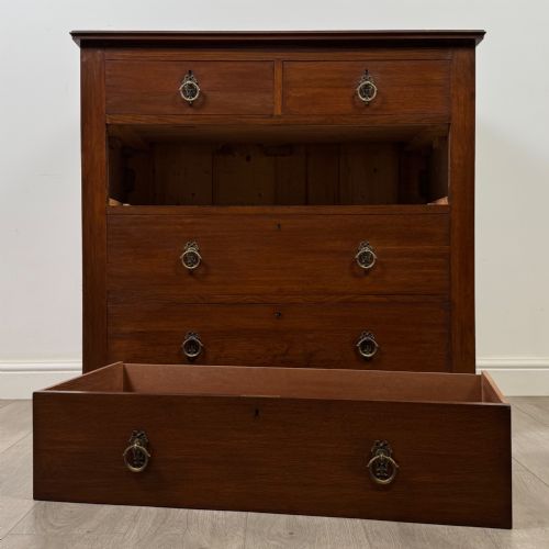 ANTIQUE 20TH CENTURY EDWARDIAN CHEST OF DRAWERS IN OAK - ADDITIONAL PHOTO 9