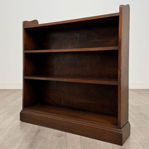 ANTIQUE 20TH CENTURY SMALL OPEN BOOKCASE IN OAK - ADDITIONAL PHOTO 2