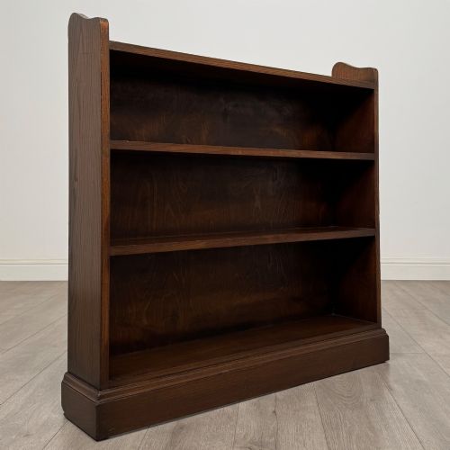 ANTIQUE 20TH CENTURY SMALL OPEN BOOKCASE IN OAK - ADDITIONAL PHOTO 8