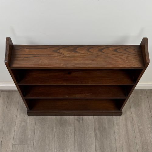 ANTIQUE 20TH CENTURY SMALL OPEN BOOKCASE IN OAK - ADDITIONAL PHOTO 9