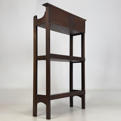 ANTIQUE 20TH CENTURY SMALL EDWARDIAN BOOKCASE IN OAK - ADDITIONAL PHOTO 4