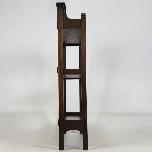 ANTIQUE 20TH CENTURY SMALL EDWARDIAN BOOKCASE IN OAK - ADDITIONAL PHOTO 7