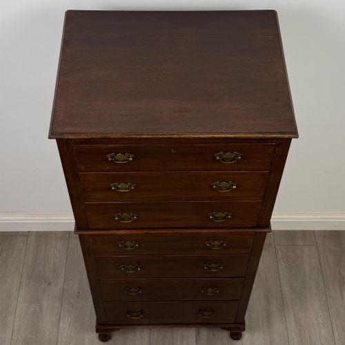 ANTIQUE 20TH CENTURY TALL EDWARDIAN MAHOGANY CHEST OF DRAWERS - ADDITIONAL PHOTO 8
