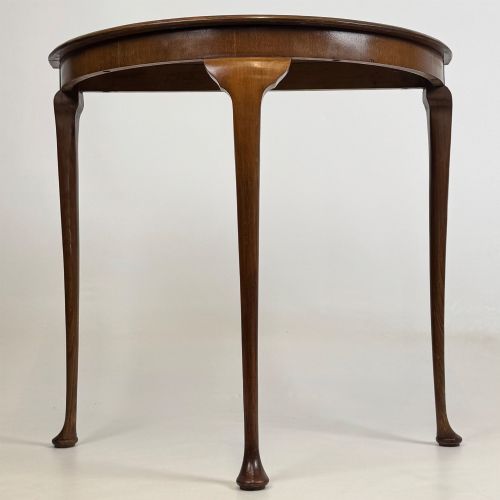 antique 20th century edwardian demi lune side table in oak - CATEGORY: ANTIQUE TABLES - DATED EDWARDIAN