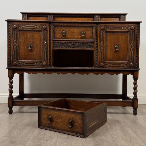 ANTIQUE 20TH CENTURY JACOBEAN STYLE SIDEBOARD IN OAK - ADDITIONAL PHOTO 10