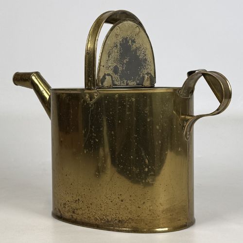 ANTIQUE 19TH CENTURY VICTORIAN BRASS WATERING CAN - ADDITIONAL PHOTO 2