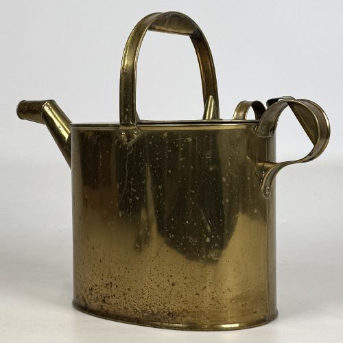 ANTIQUE 19TH CENTURY VICTORIAN BRASS WATERING CAN - ADDITIONAL PHOTO 3