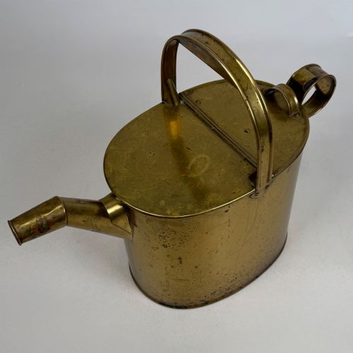 ANTIQUE 19TH CENTURY VICTORIAN BRASS WATERING CAN - ADDITIONAL PHOTO 9