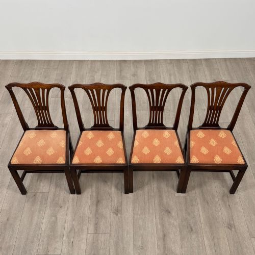ANTIQUE 19TH CENTURY GEORGIAN STYLE SET OF 8 MAHOGANY DINING CHAIRS - ADDITIONAL PHOTO 7