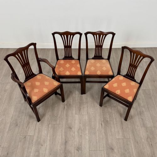 ANTIQUE 19TH CENTURY GEORGIAN STYLE SET OF 8 MAHOGANY DINING CHAIRS - ADDITIONAL PHOTO 8