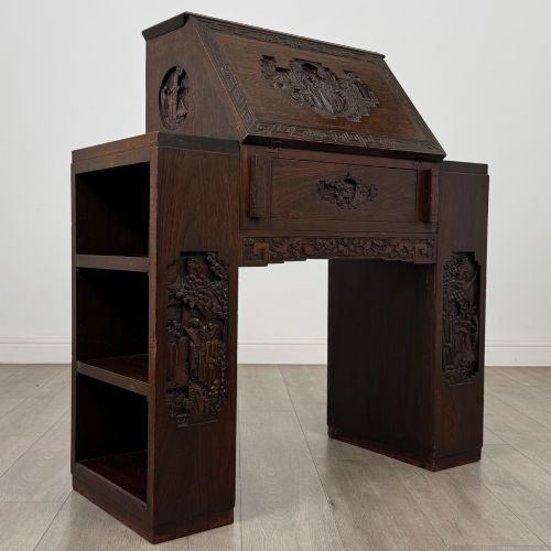 ANTIQUE 20TH CENTURY BUREAU IN CHINESE ROSEWOOD - ADDITIONAL PHOTO 8