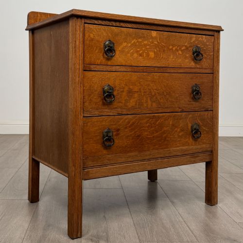 ANTIQUE 20TH CENTURY CHEST OF DRAWERS IN GOLDEN OAK - ADDITIONAL PHOTO 7