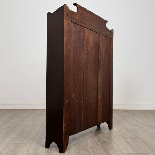 ANTIQUE 20TH CENTURY EDWARDIAN OPEN BOOKCASE IN OAK - ADDITIONAL PHOTO 4