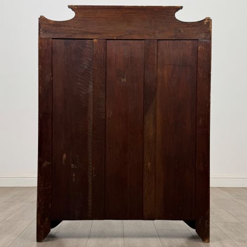 ANTIQUE 20TH CENTURY EDWARDIAN OPEN BOOKCASE IN OAK - ADDITIONAL PHOTO 5