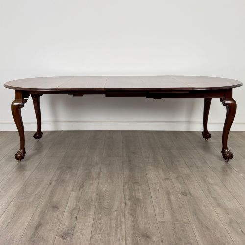 ANTIQUE 20TH CENTURY EXTENDING DINING TABLE IN MAHOGANY - ADDITIONAL PHOTO 1