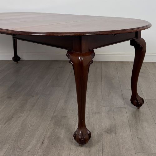 ANTIQUE 20TH CENTURY EXTENDING DINING TABLE IN MAHOGANY - ADDITIONAL PHOTO 5