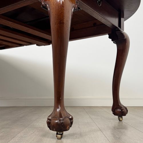 ANTIQUE 20TH CENTURY EXTENDING DINING TABLE IN MAHOGANY - ADDITIONAL PHOTO 6