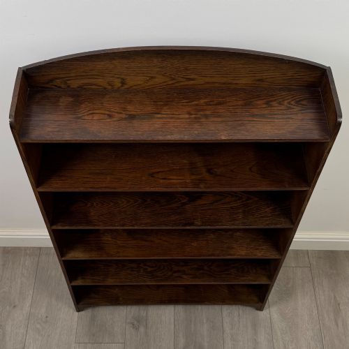 ANTIQUE 20TH CENTURY EDWARDIAN OPEN BOOKCASE IN OAK - ADDITIONAL PHOTO 9