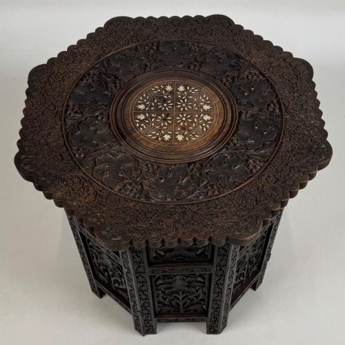 ANTIQUE 19TH CENTURY ANGLO INDIAN OCTAGONAL SIDE TABLE - ADDITIONAL PHOTO 5