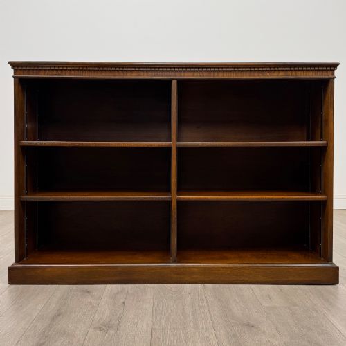 ANTIQUE 20TH CENTURY LARGE OPEN BOOKCASE IN OAK - ADDITIONAL PHOTO 1