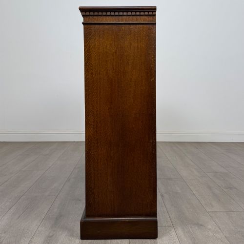 ANTIQUE 20TH CENTURY LARGE OPEN BOOKCASE IN OAK - ADDITIONAL PHOTO 3