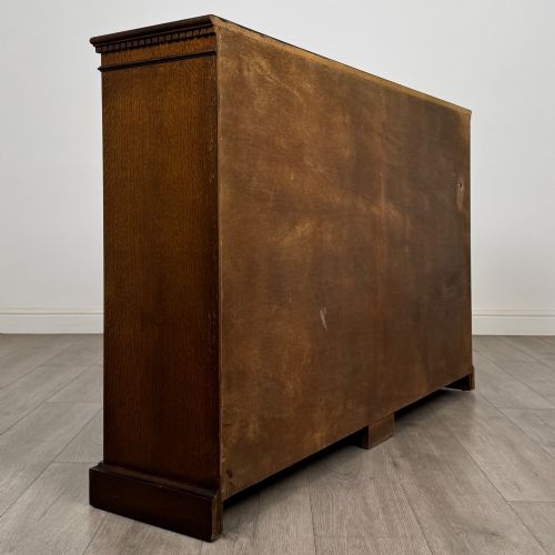ANTIQUE 20TH CENTURY LARGE OPEN BOOKCASE IN OAK - ADDITIONAL PHOTO 4