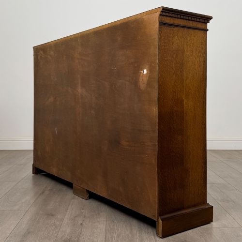 ANTIQUE 20TH CENTURY LARGE OPEN BOOKCASE IN OAK - ADDITIONAL PHOTO 6