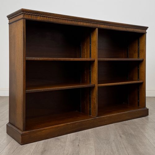 ANTIQUE 20TH CENTURY LARGE OPEN BOOKCASE IN OAK - ADDITIONAL PHOTO 8