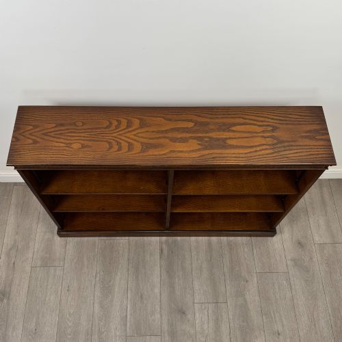 ANTIQUE 20TH CENTURY LARGE OPEN BOOKCASE IN OAK - ADDITIONAL PHOTO 9