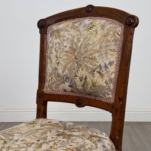 ANTIQUE 20TH CENTURY EDWARDIAN SET OF 4 OAK DINING CHAIRS - ADDITIONAL PHOTO 3
