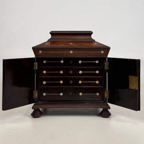 ANTIQUE 18TH CENTURY REGENCY CAMPAIGN BOX IN ROSEWOOD - ADDITIONAL PHOTO 1