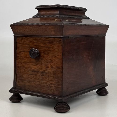 ANTIQUE 18TH CENTURY REGENCY CAMPAIGN BOX IN ROSEWOOD - ADDITIONAL PHOTO 4