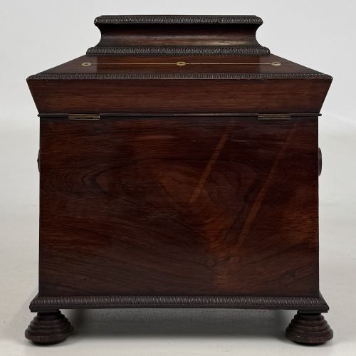 ANTIQUE 18TH CENTURY REGENCY CAMPAIGN BOX IN ROSEWOOD - ADDITIONAL PHOTO 5