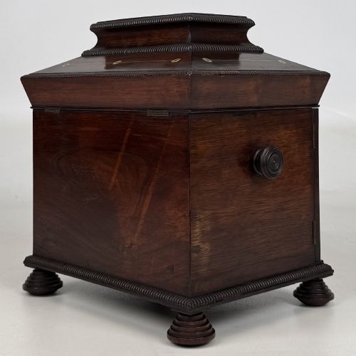 ANTIQUE 18TH CENTURY REGENCY CAMPAIGN BOX IN ROSEWOOD - ADDITIONAL PHOTO 6