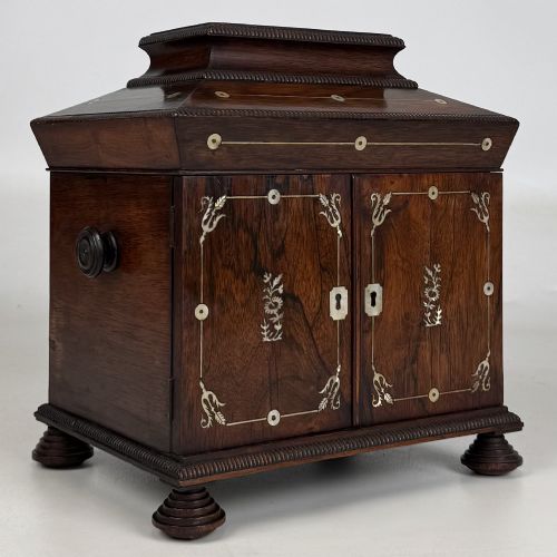 ANTIQUE 18TH CENTURY REGENCY CAMPAIGN BOX IN ROSEWOOD - ADDITIONAL PHOTO 8