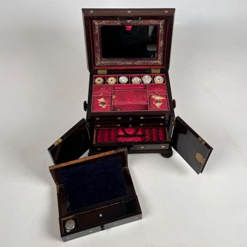ANTIQUE 18TH CENTURY REGENCY CAMPAIGN BOX IN ROSEWOOD - ADDITIONAL PHOTO 11
